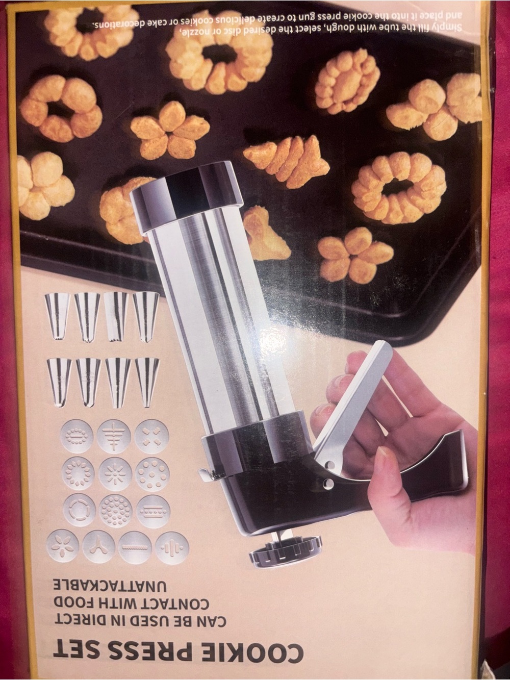 Spritz Cookie Press Set - Silver and Black